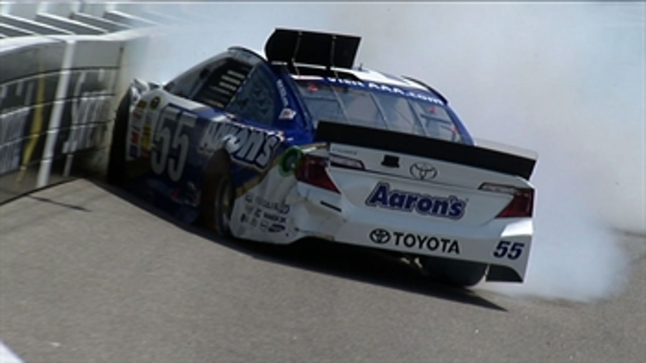 CUP: Brian Vickers Slams Wall During Practice - Richmond 2014