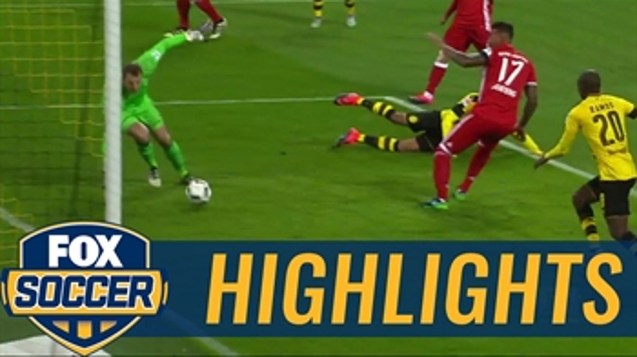 Aubameyang taps one in to put BVB in front vs. Bayern ' 2016-17 Bundesliga Highlights