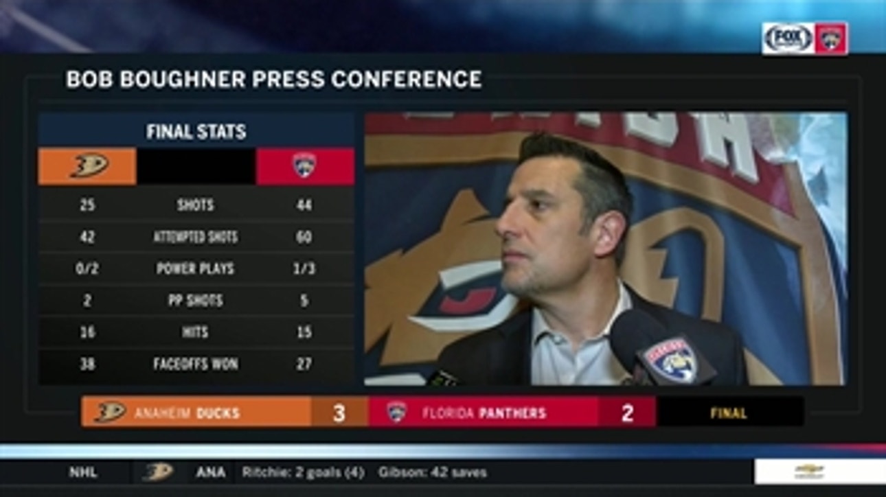 Bob Boughner reflects on Panthers  recent losses