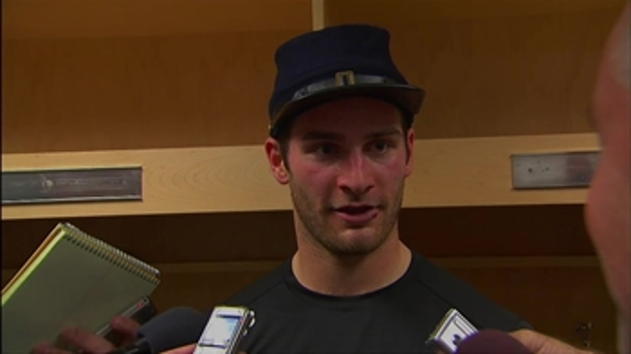 Saad dons new hat after Jackets win over Sharks
