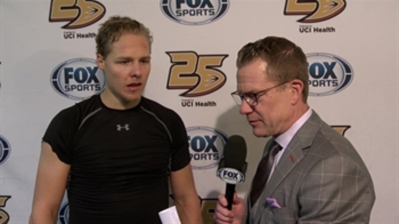 Hampus Lindholm on his game-winning assist, returning to the Ducks lineup
