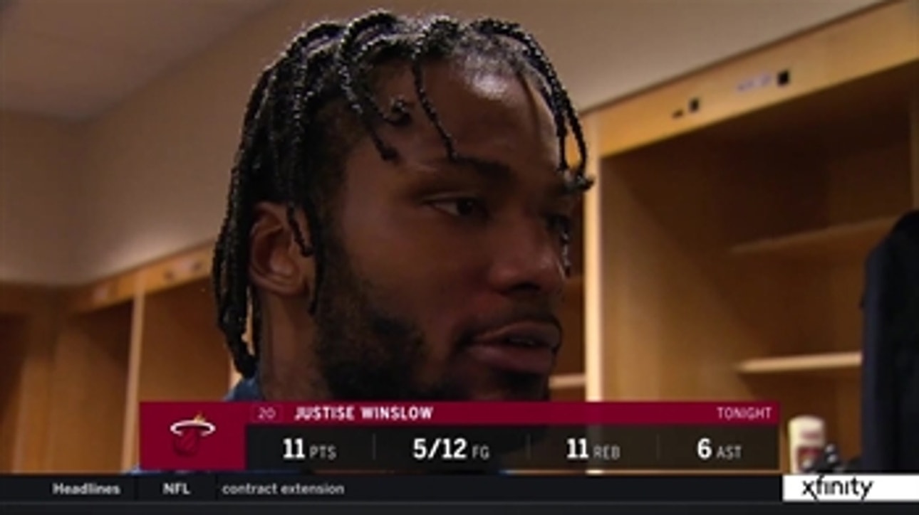 Justise Winslow breaks down Heat's defensive performance, facing Luka Doncic