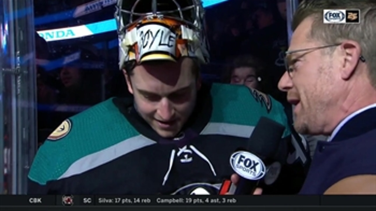 Kevin Boyle after first career NHL start, shutout, & 1-0 win: 'This is incredible'