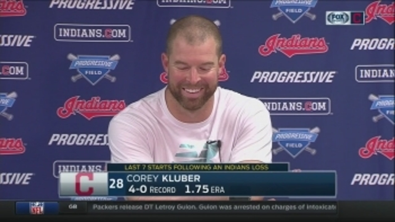 Corey Kluber cracks a smile after walk-off win