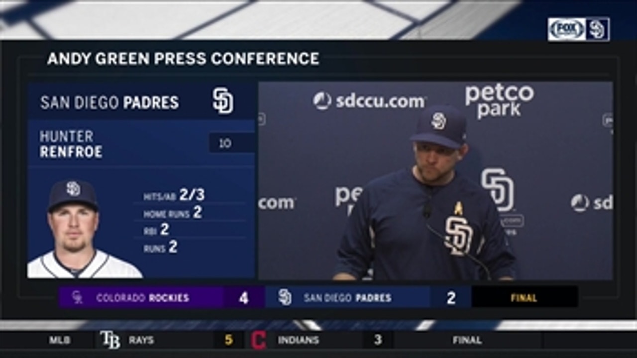 Andy Green talks about Erlin's performance in the Padres 4-2 loss to the Rockies