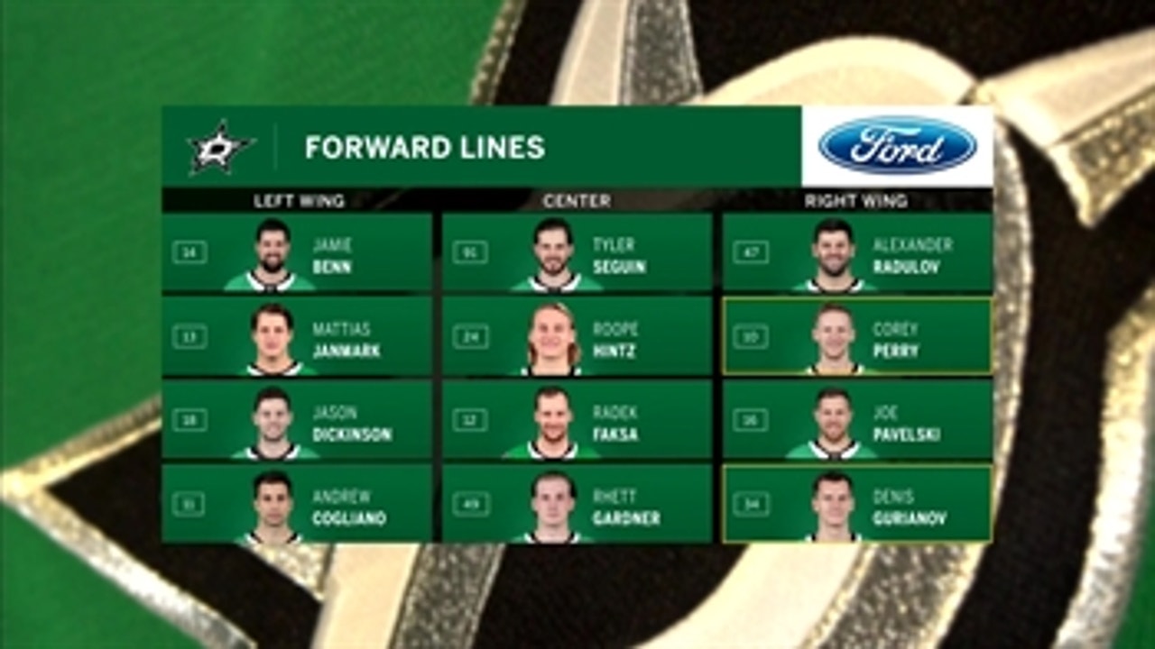 Change in the Lines before game in Columbus ' Stars Live