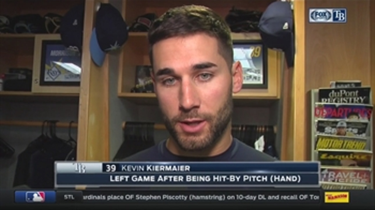 Rays CF Kevin Kiermaier upset at having to leave game with hand injury