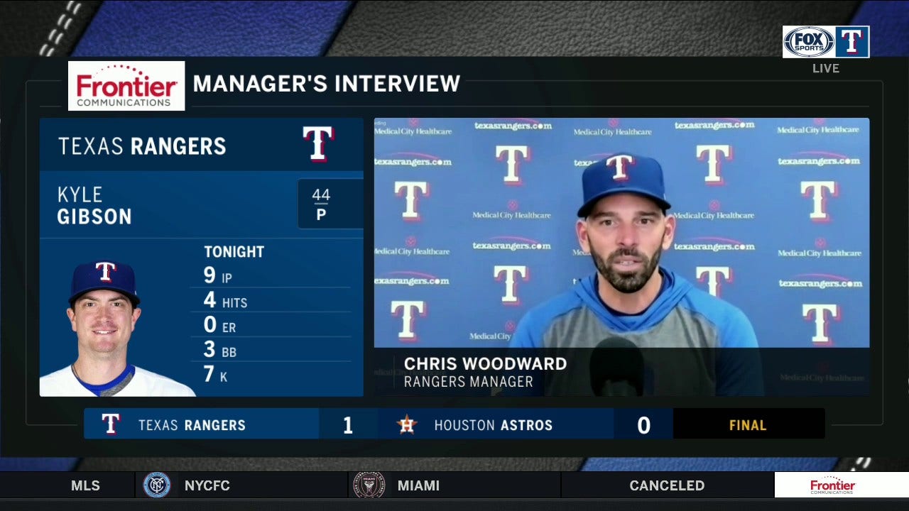 Chris Woodward on Kyle Gibson's Complete Game, Win vs. Astros