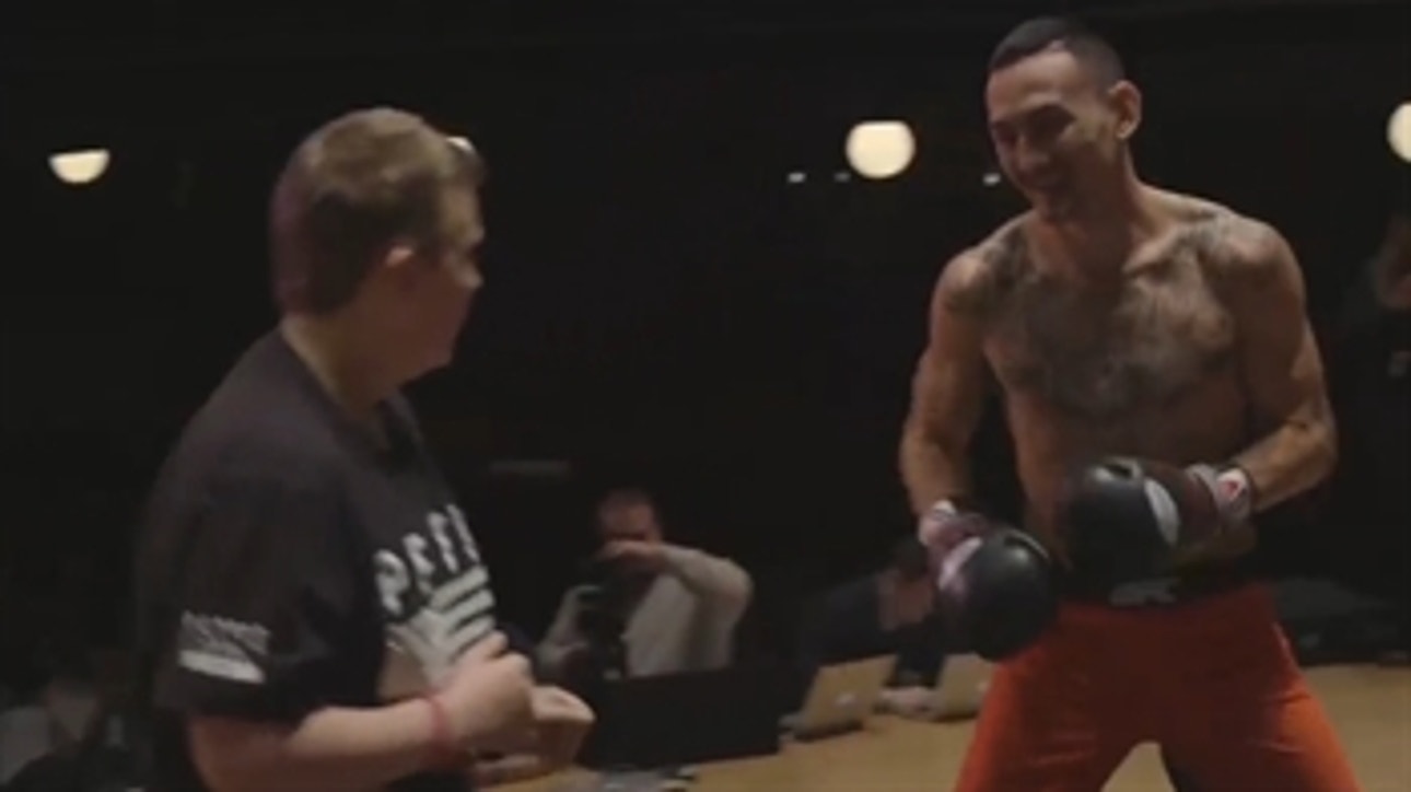 Max Holloway made this little kid's day before UFC 206