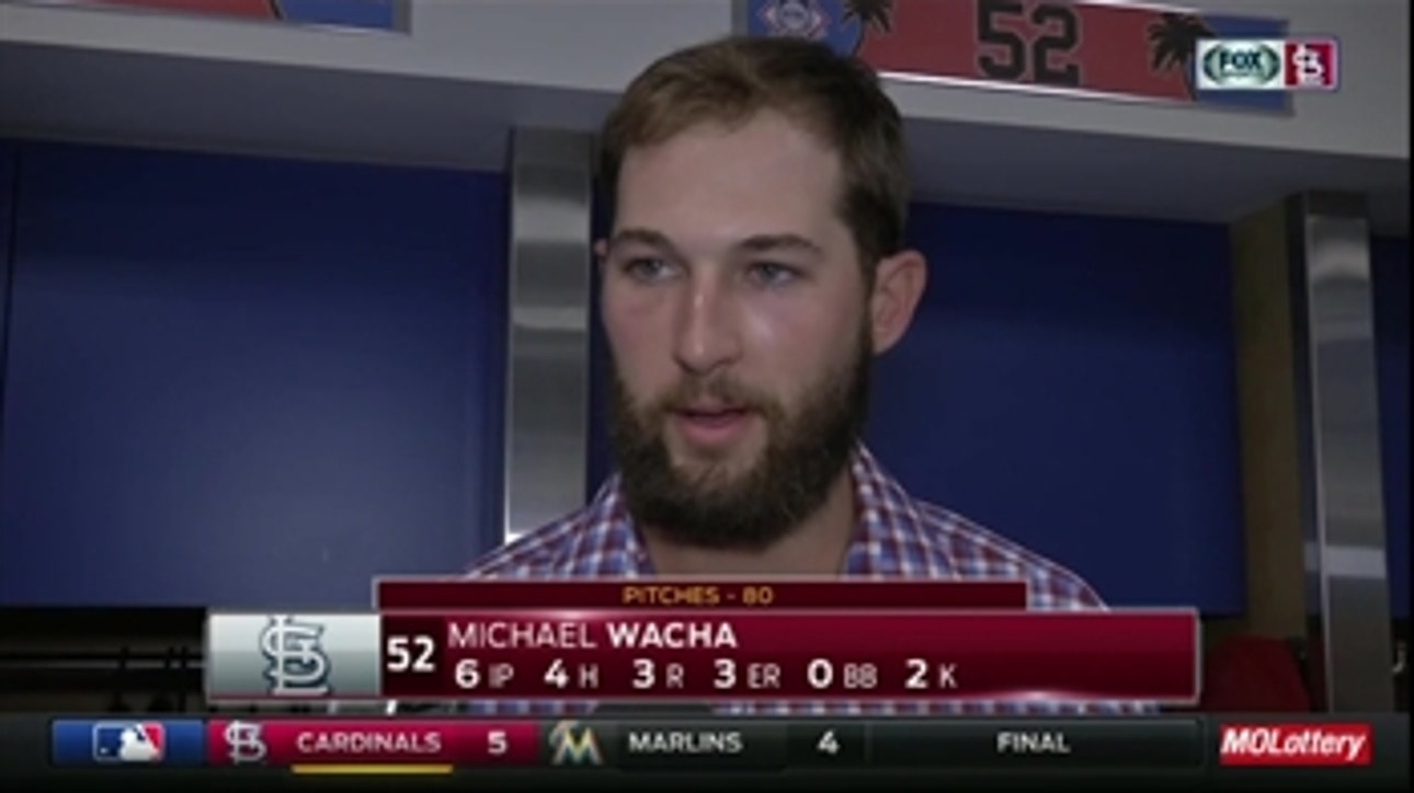 Wacha unfazed after being hit with a comebacker for three straight starts