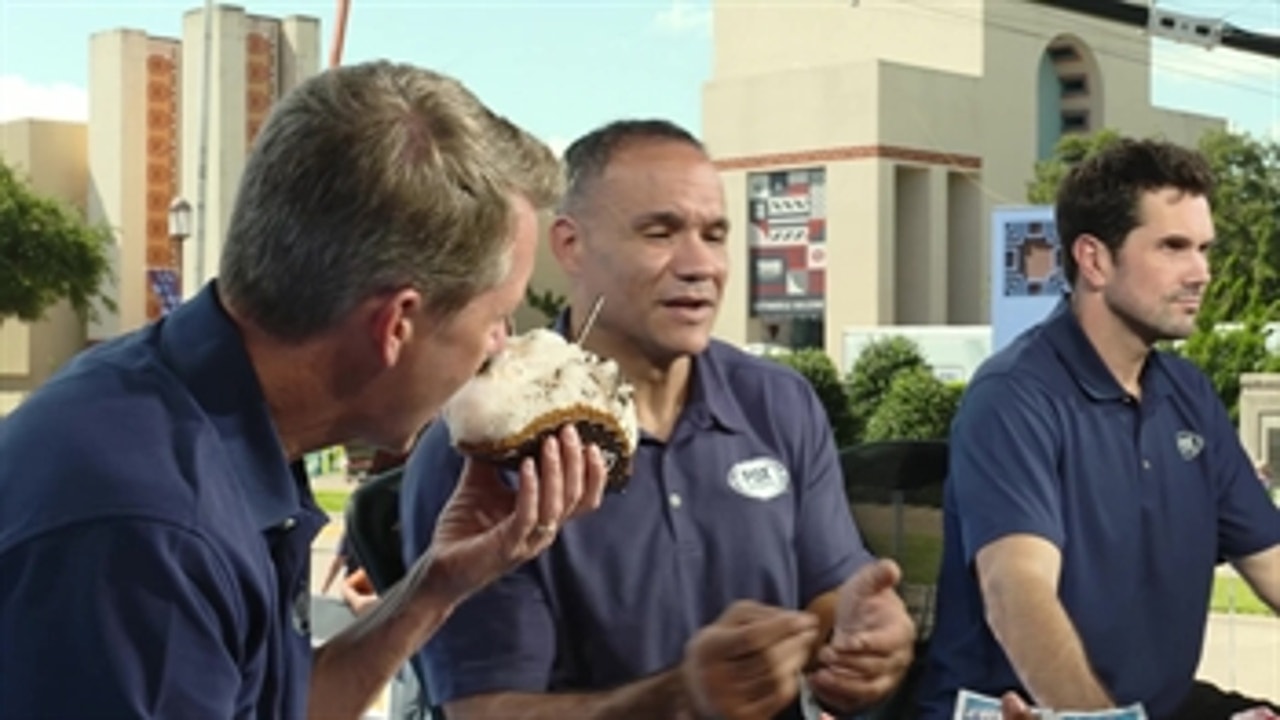 FOX College Football Crew Try The Best Food From The State Fair of Texas ' Red River Showdown