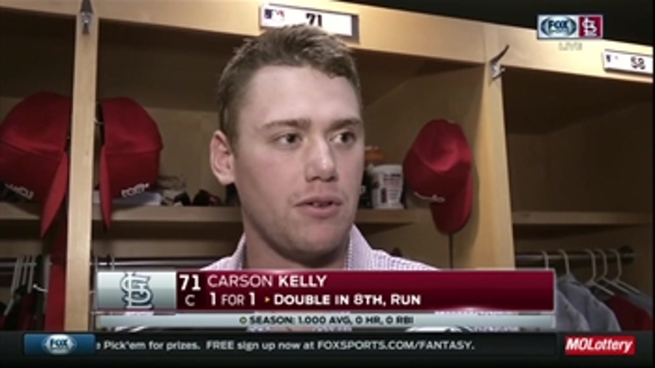 Carson Kelly discusses his first major league hit