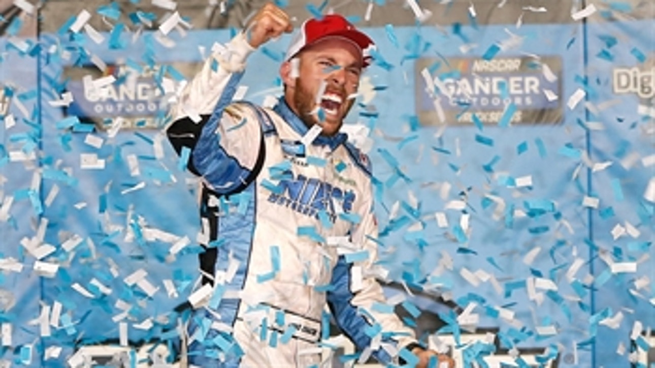 Ross Chastain claims first career NASCAR Truck Series win after Stewart Friesen runs out of gas in Kansas