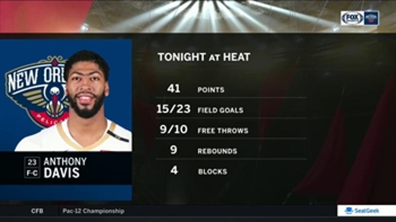 Anthony Davis puts up 41 against Heat in loss ' Pelicans Live