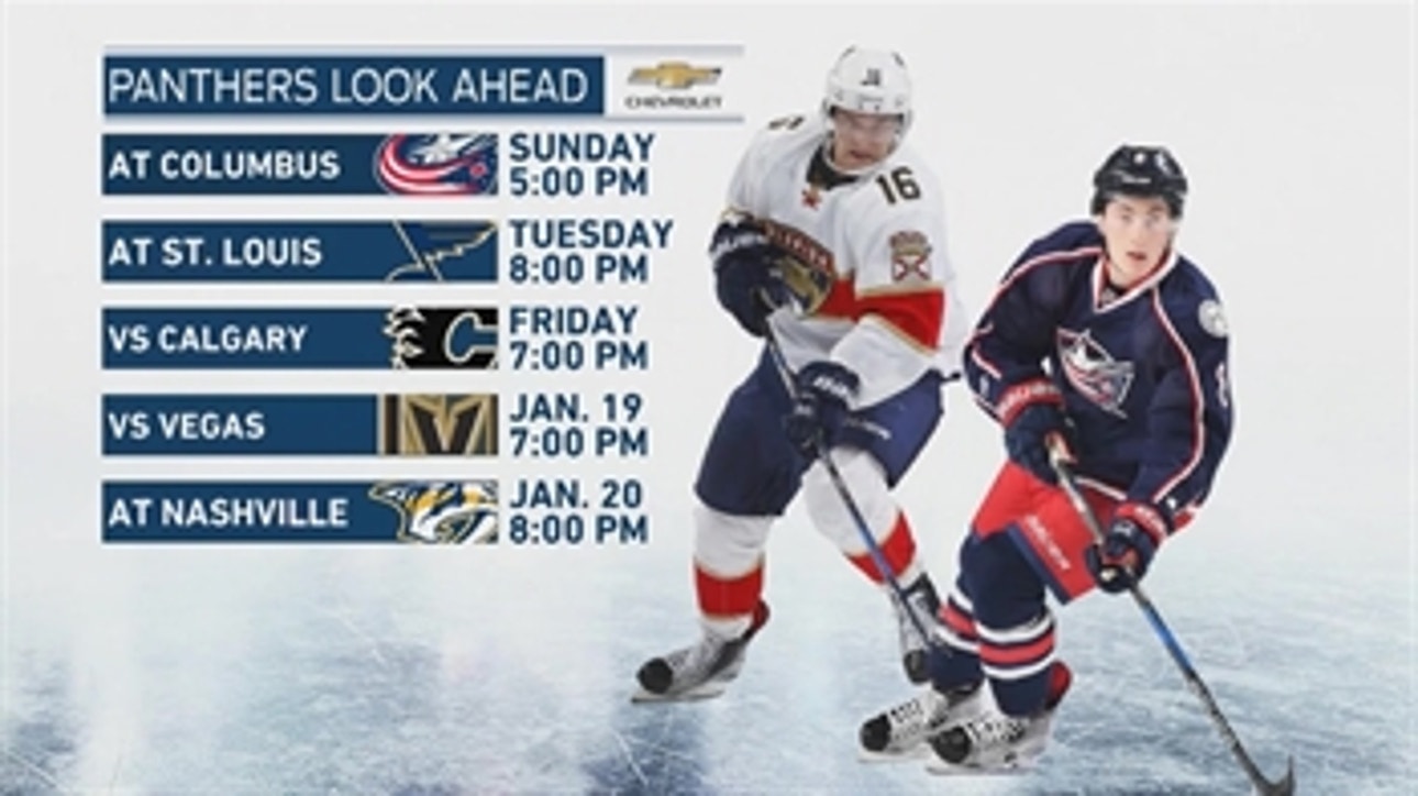 Panthers try to end 2-game losing streak with visit to Blue Jackets