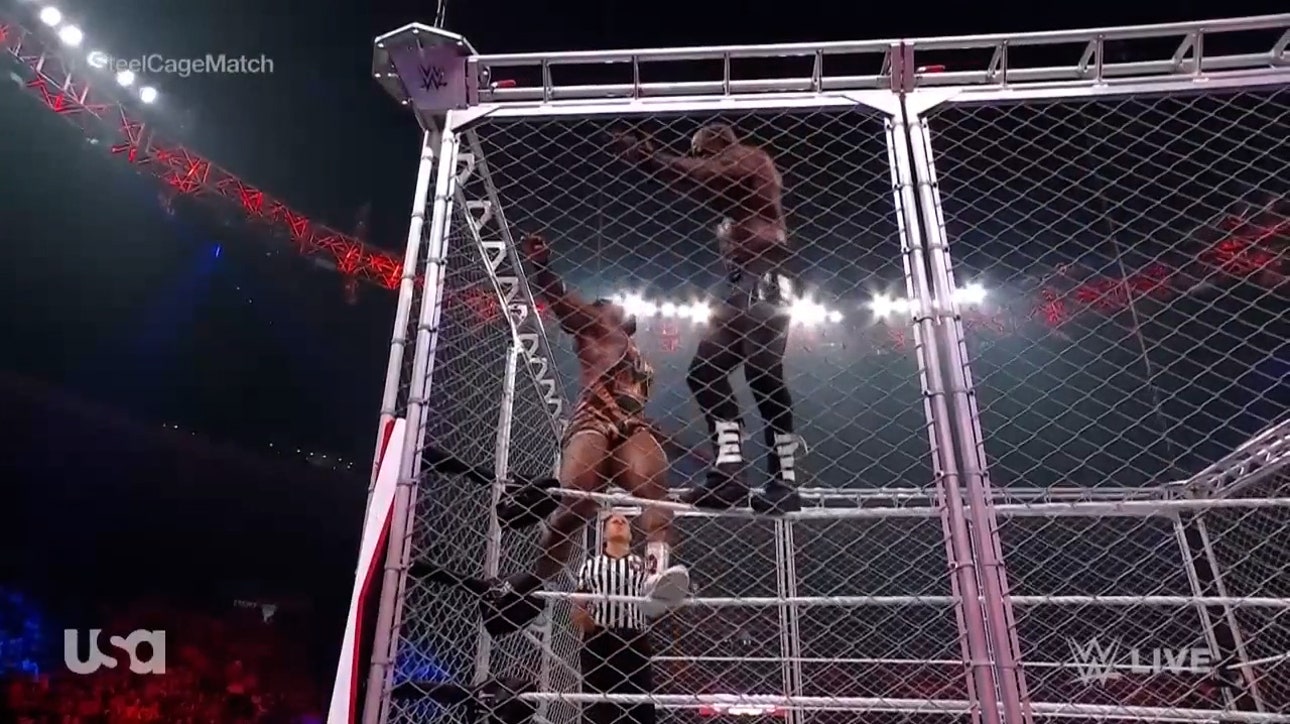 Big E defends WWE Title against Bobby Lashley in Steel Cage Match