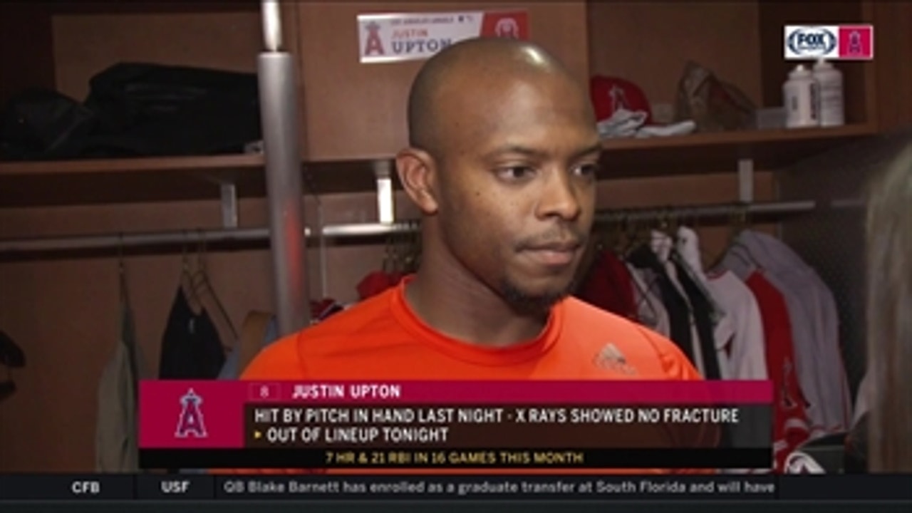 Justin Upton says negative x-ray was a sigh of relief