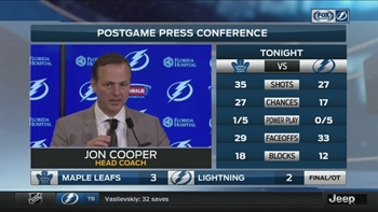 Jon Cooper on late penalty: We had a chance to kill it and we didn't