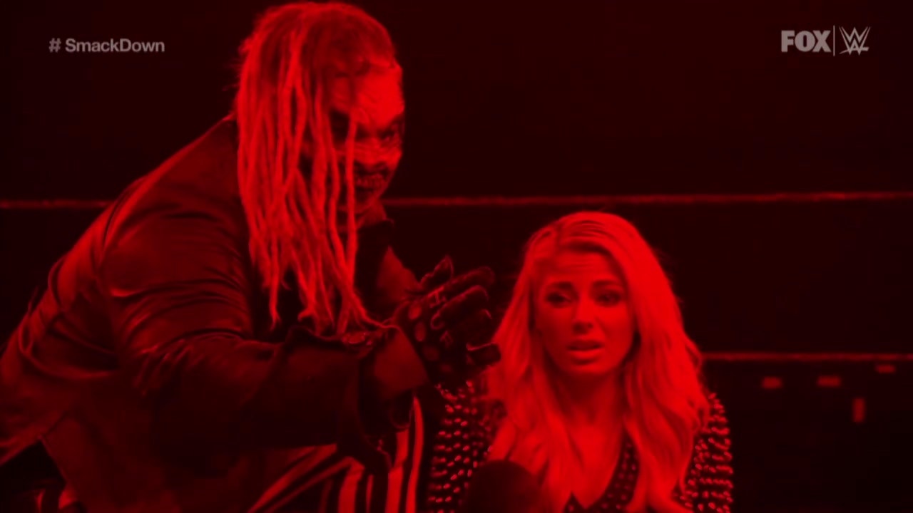 The Fiend attacks Alexa Bliss after Bayley vs Nikki Cross for the SmackDown Women's Title