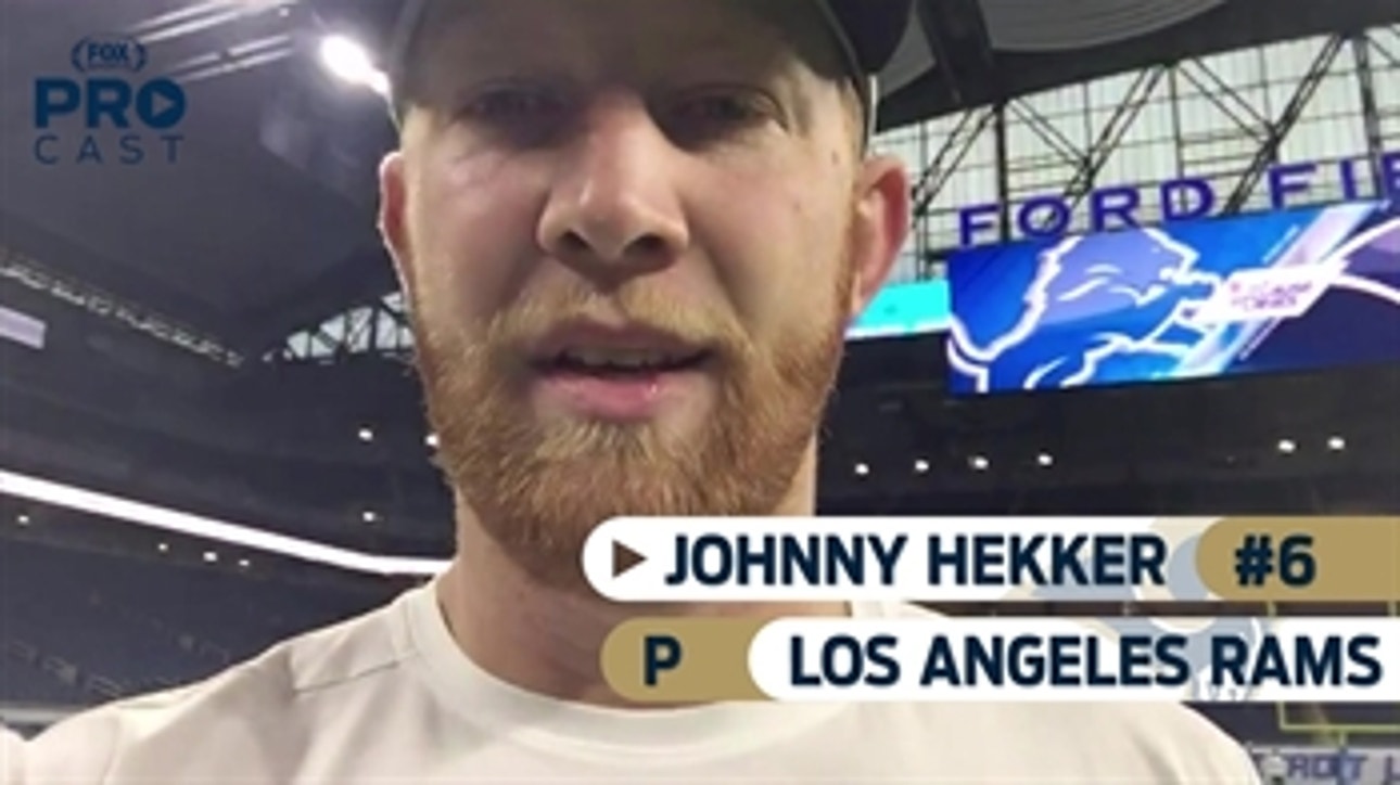 Rams P Johnny Hekker takes you onto the field in Detroit before Rams vs. Lions