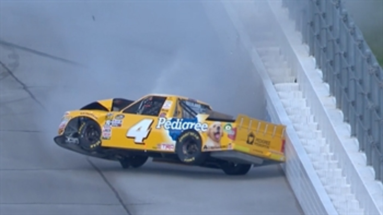 Todd Gilliland gets airborne at Talladega | 2018 TRUCK SERIES | FOX NASCAR