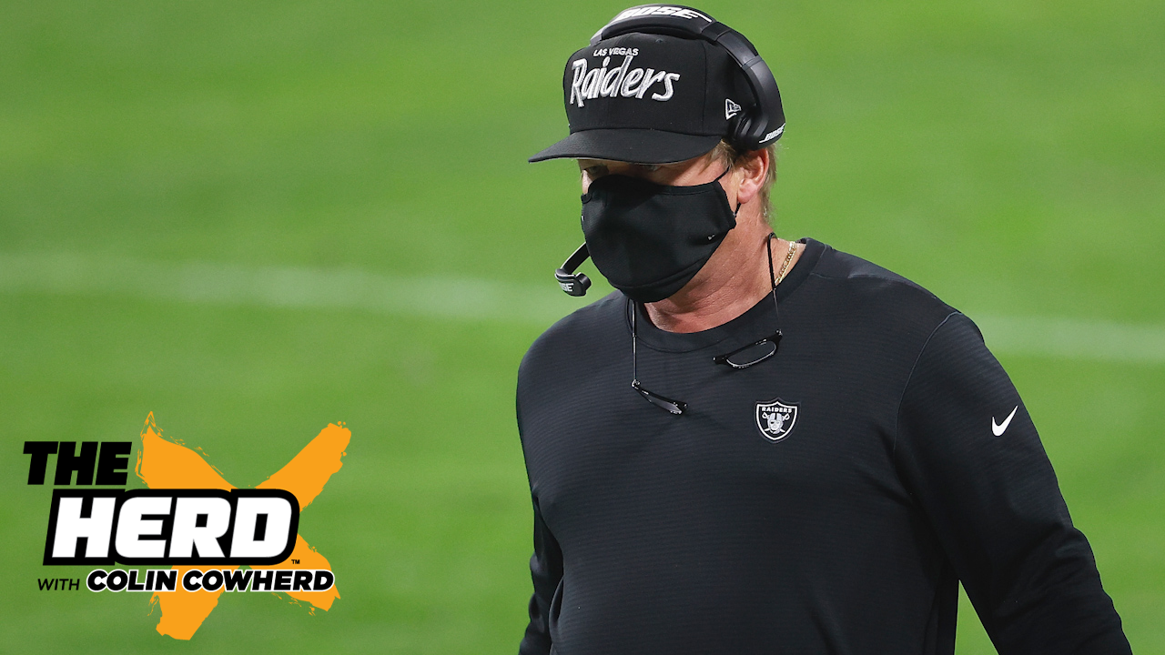 Colin Cowherd: 'Jon Gruden is in a fork in the road moment' with Raiders & Russell Wilson news | THE HERD