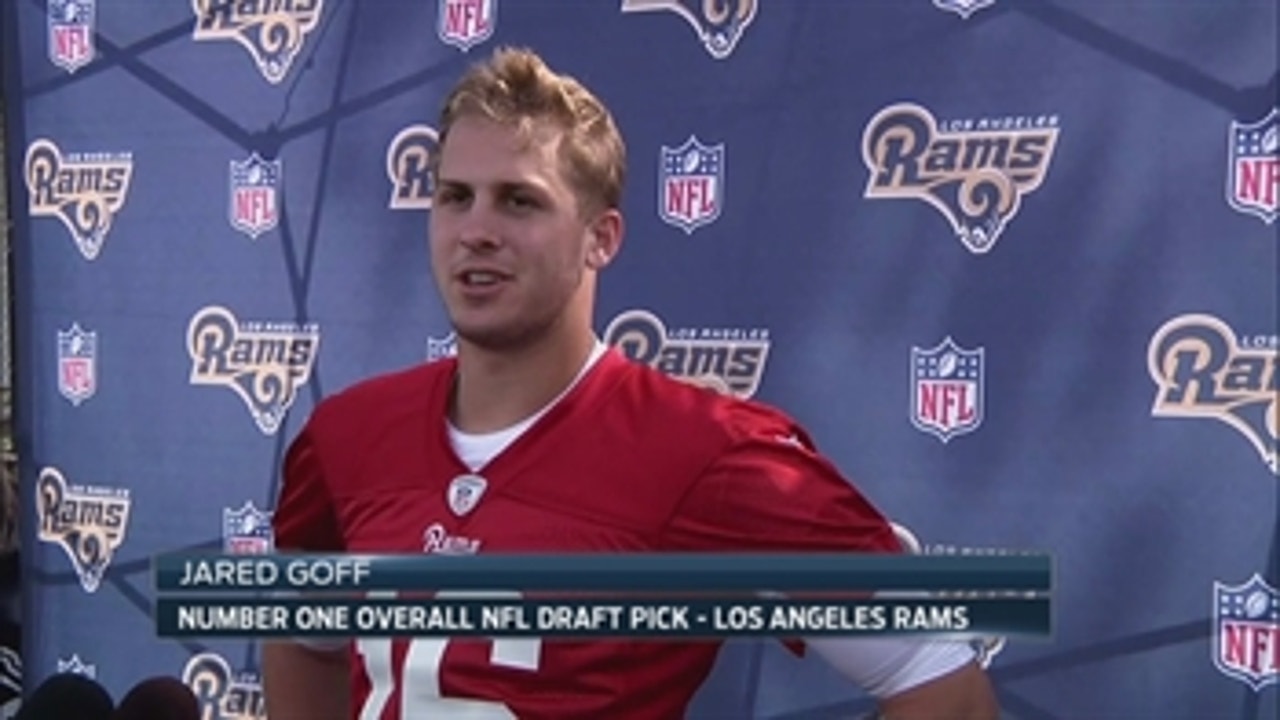 Jared Goff after his first practice: 'Great to get back on the field and meet all my new teammates'