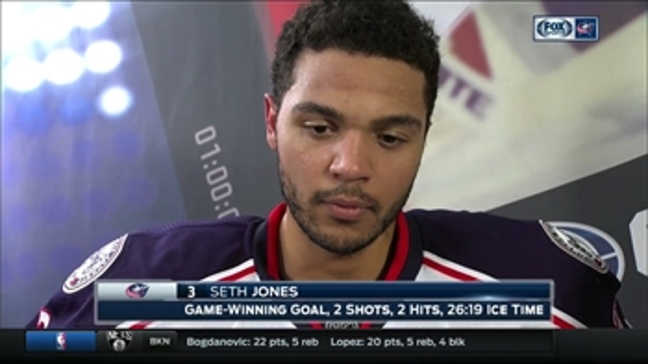 Jones on game-winning goal for CBJ: 'I honestly just tried to shoot it as hard as I could'