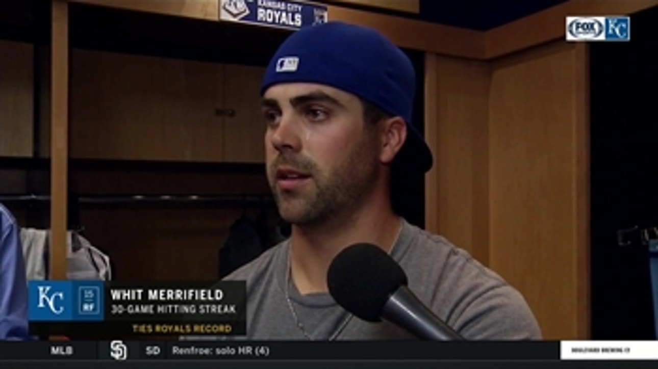 Merrifield says it was 'ideal' to tie Brett's streak in first at-bat