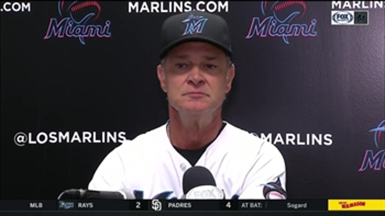 Marlins manager Don Mattingly recaps tough Game 1 loss to Dodgers