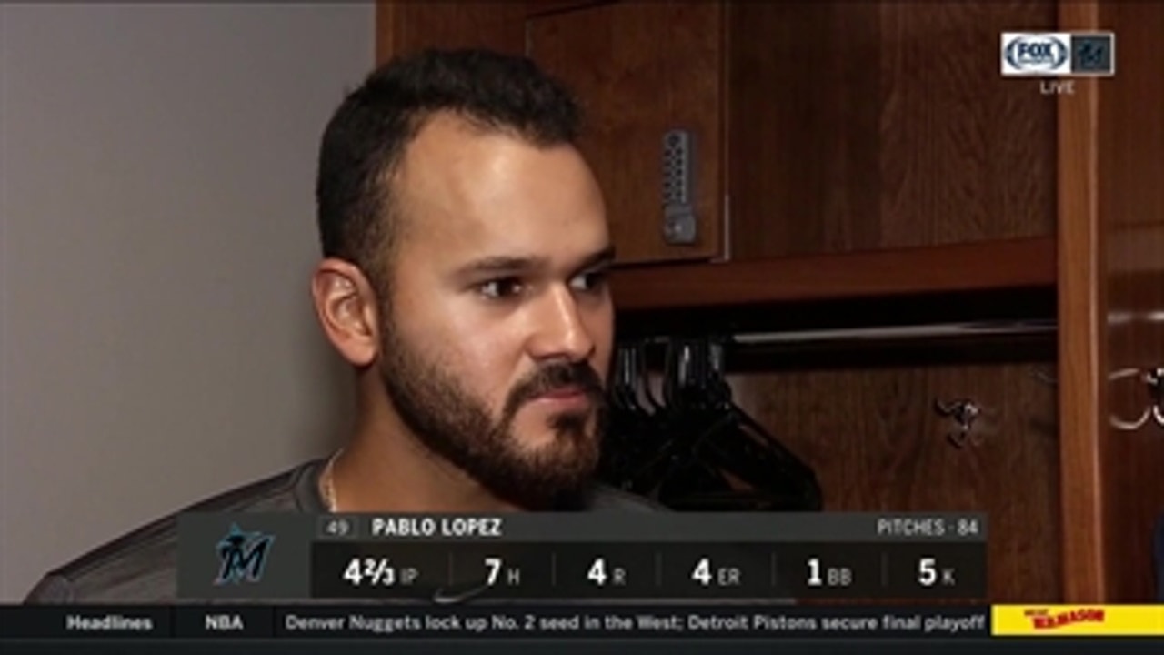 Pablo López critical of his changeup later in the game in Cincy