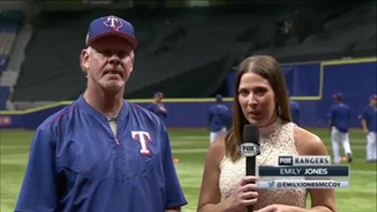 Steve Buechele the Rangers manager for Big League Weekend