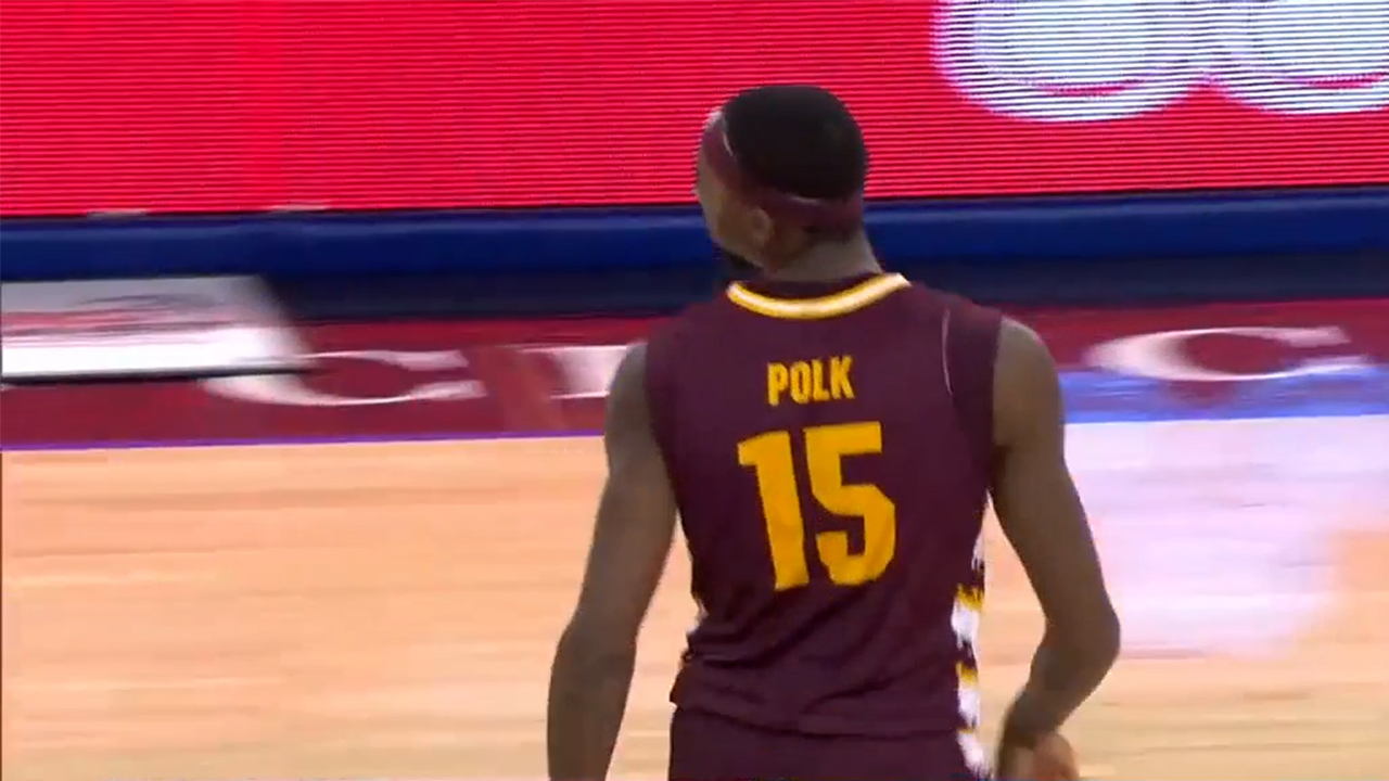 Aundre Polk puts down the two handed dunk to help Central Michigan vs. DePaul
