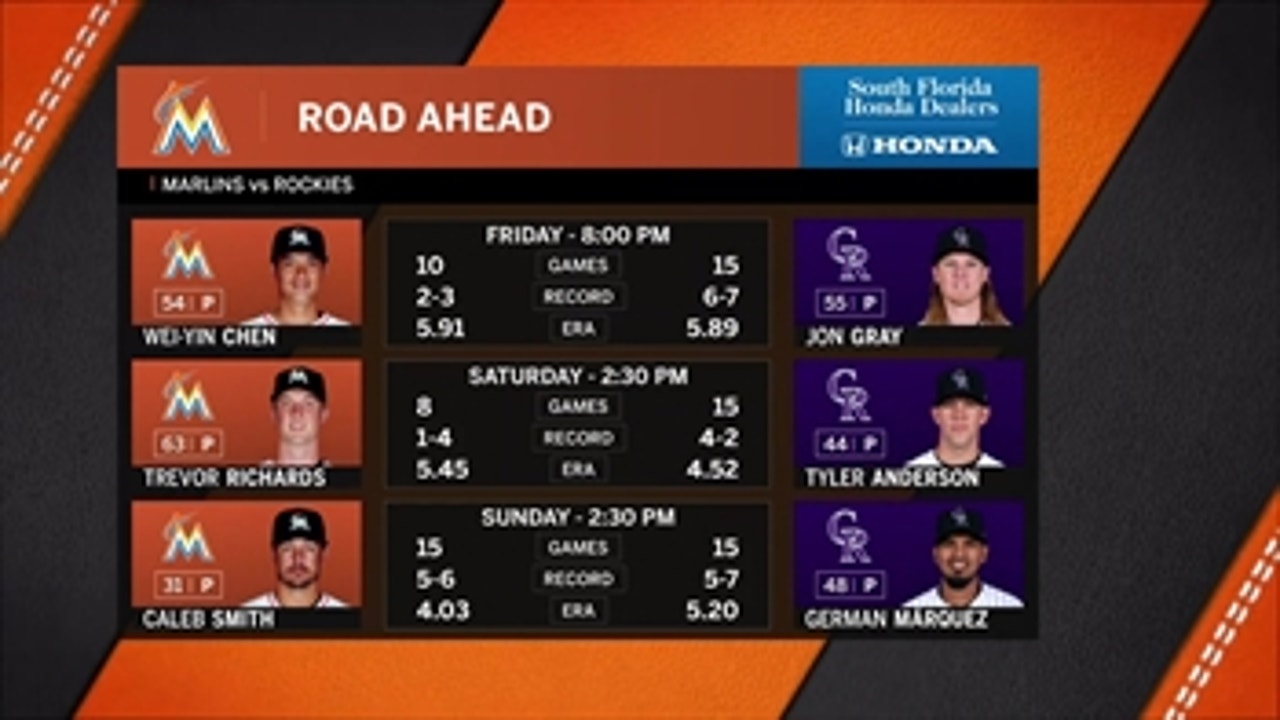 Wei-Yin Chen takes the mound as Marlins-Rockies series gets underway