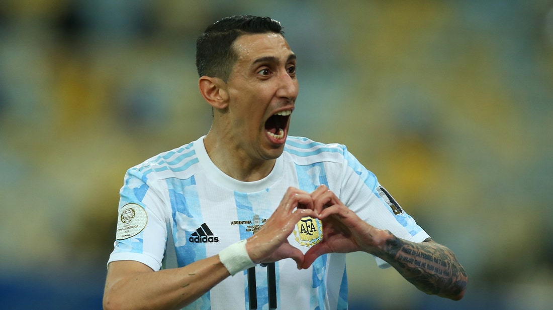 Ángel Di Maria scores in 21st minute to give Argentina a 1-0 lead over Brazil