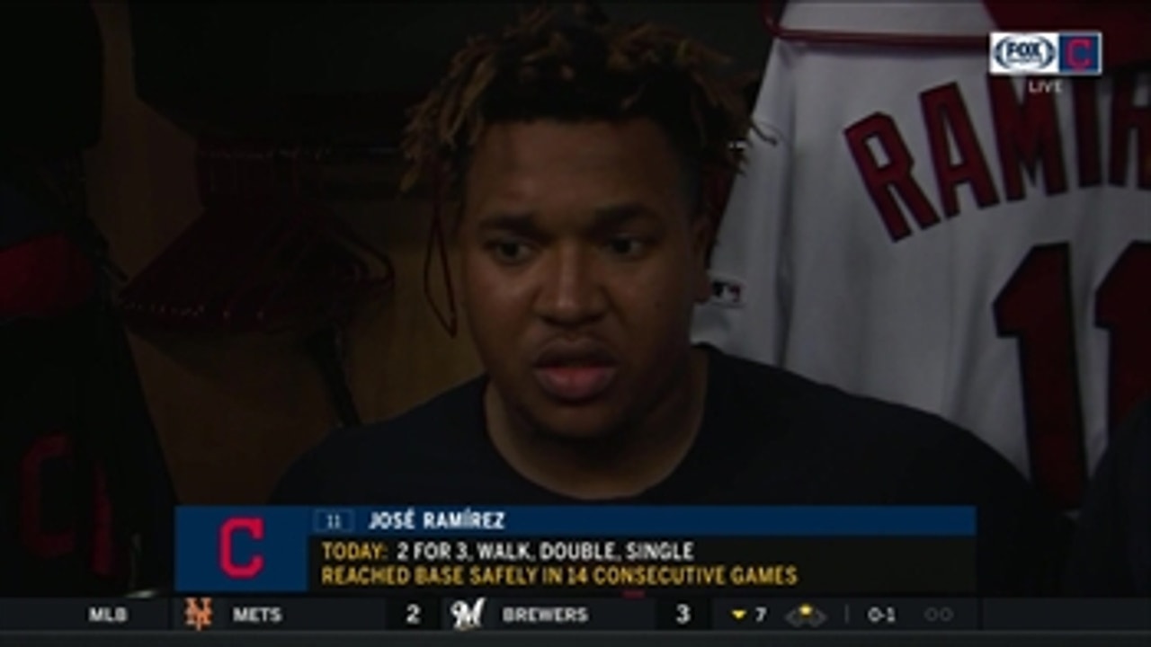 Jose Ramirez talks about his hits in the Tribe's loss to Seattle