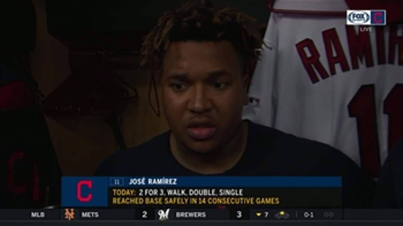 Jose Ramirez talks about his hits in the Tribe's loss to Seattle