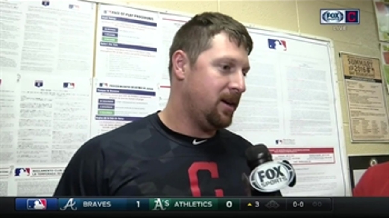 Indians' Bryan Shaw after receiving loss to Tigers