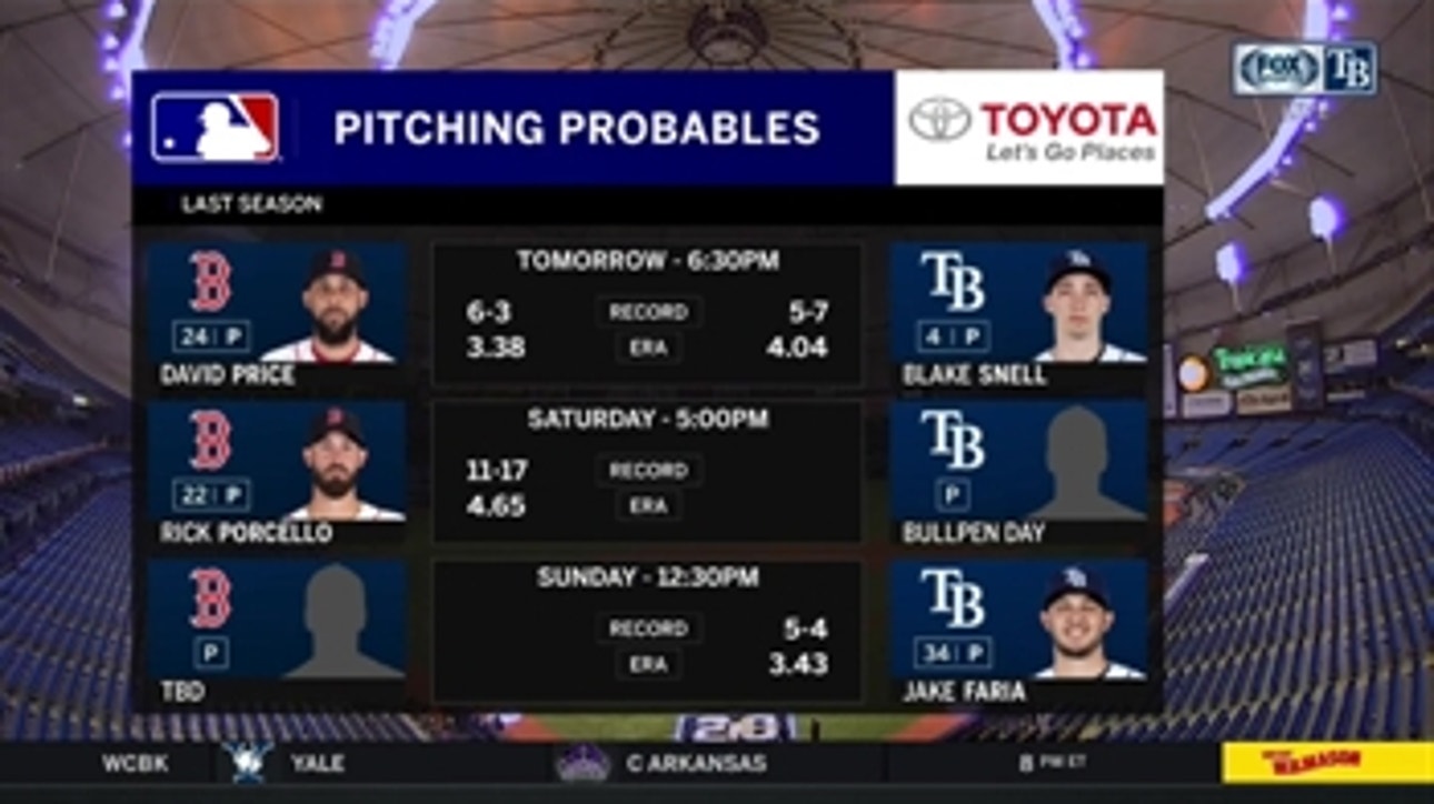 Lefties Blake Snell, David Price do battle as Rays-Red Sox series continues
