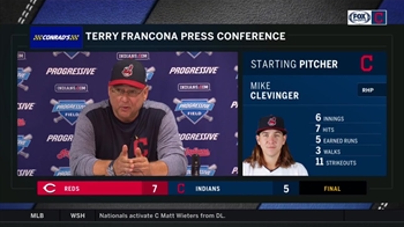 Terry Francona: Reds were aggressive against Clevinger's fastball