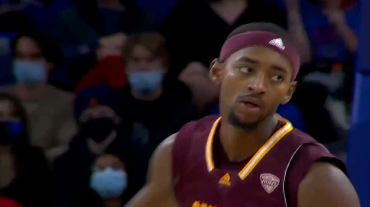 Aundre Polk slams down the alley-oop to help Central Michigan tie game against DePaul, 28-28