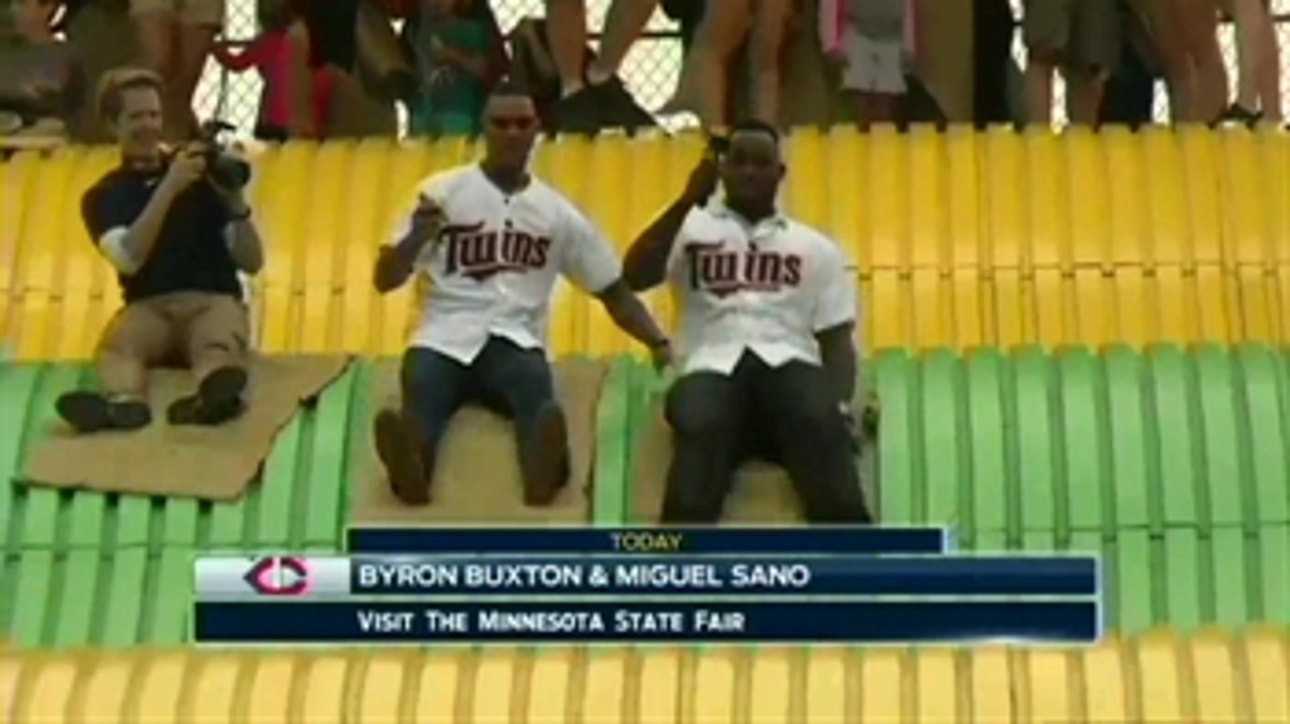 Byron Buxton and Miguel Sano visit the Minnesota State Fair