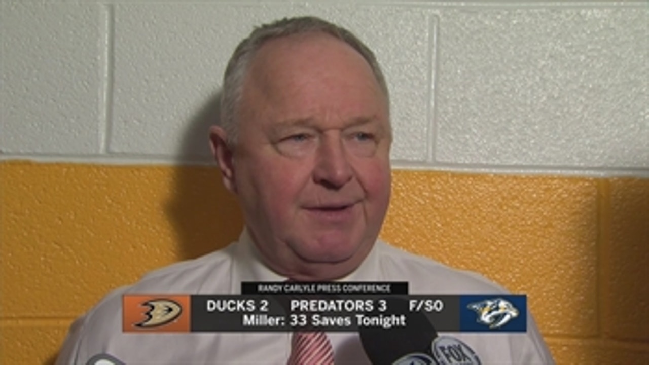 Randy Carlyle 'We have to take the point and move on'