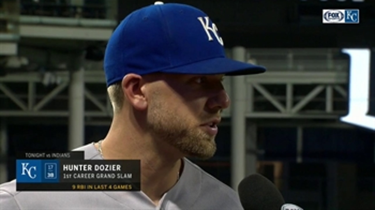 Dozier credits teammates after game-winning grand slam: 'It kind of all goes to them'