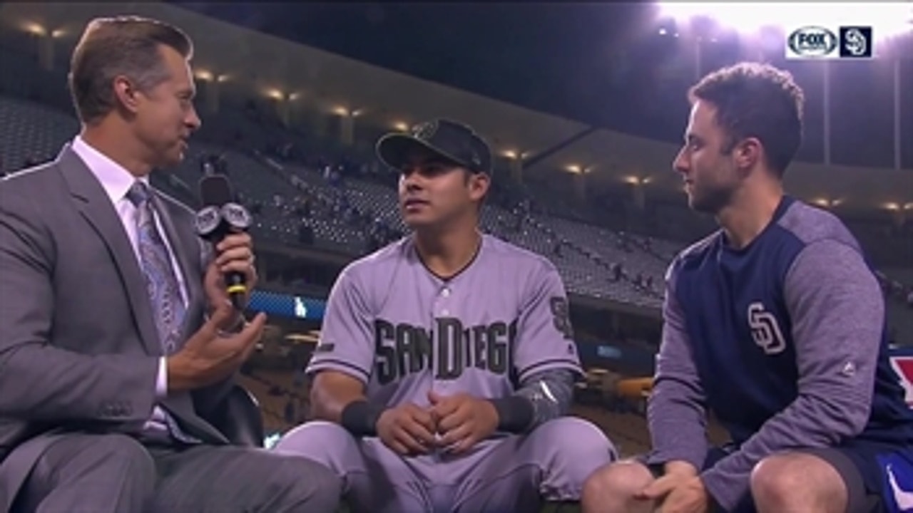 Christian Villanueva discusses his big night following the Padres' 7-5 win