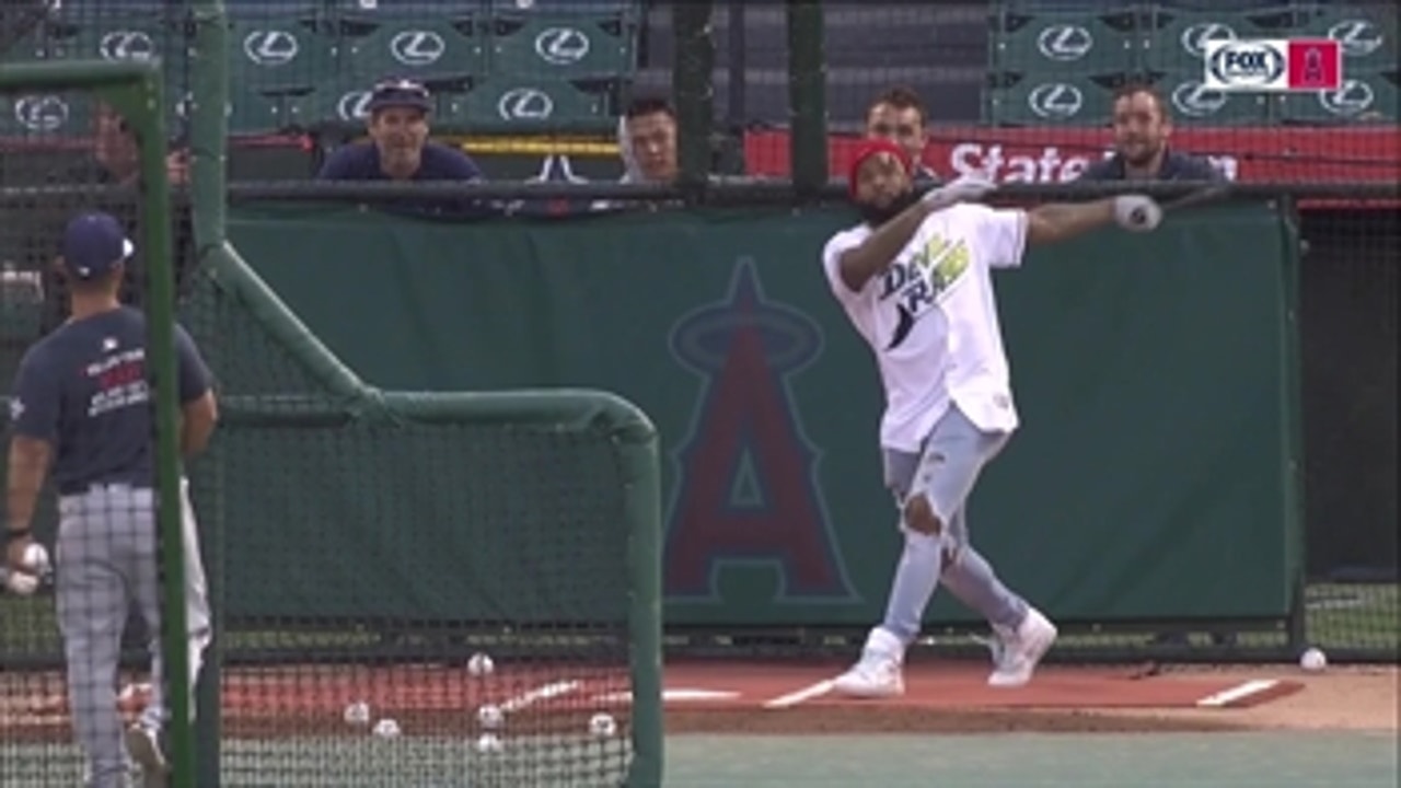 WATCH: Odell Beckham Jr. hits multiple home runs at Angels Stadium