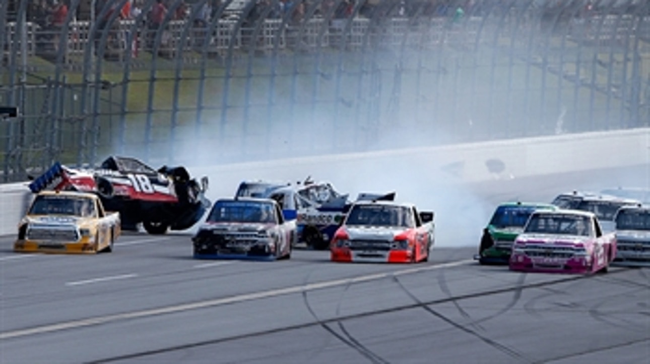 Timothy Peters wins as the field wrecks at Talladega | 2018 TRUCK SERIES | FOX NASCAR