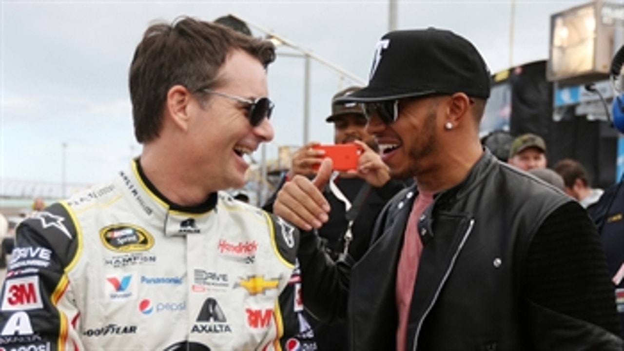 Jeff Gordon talks mutual respect for Lewis Hamilton & running into him on his birthday in Greece