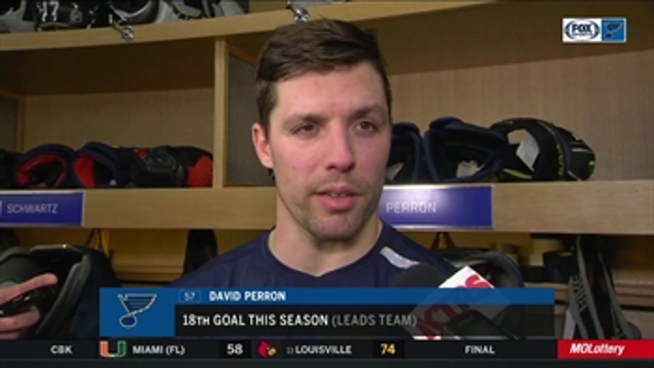 Perron: Blues' win over Sharks was 'a step in the right direction'