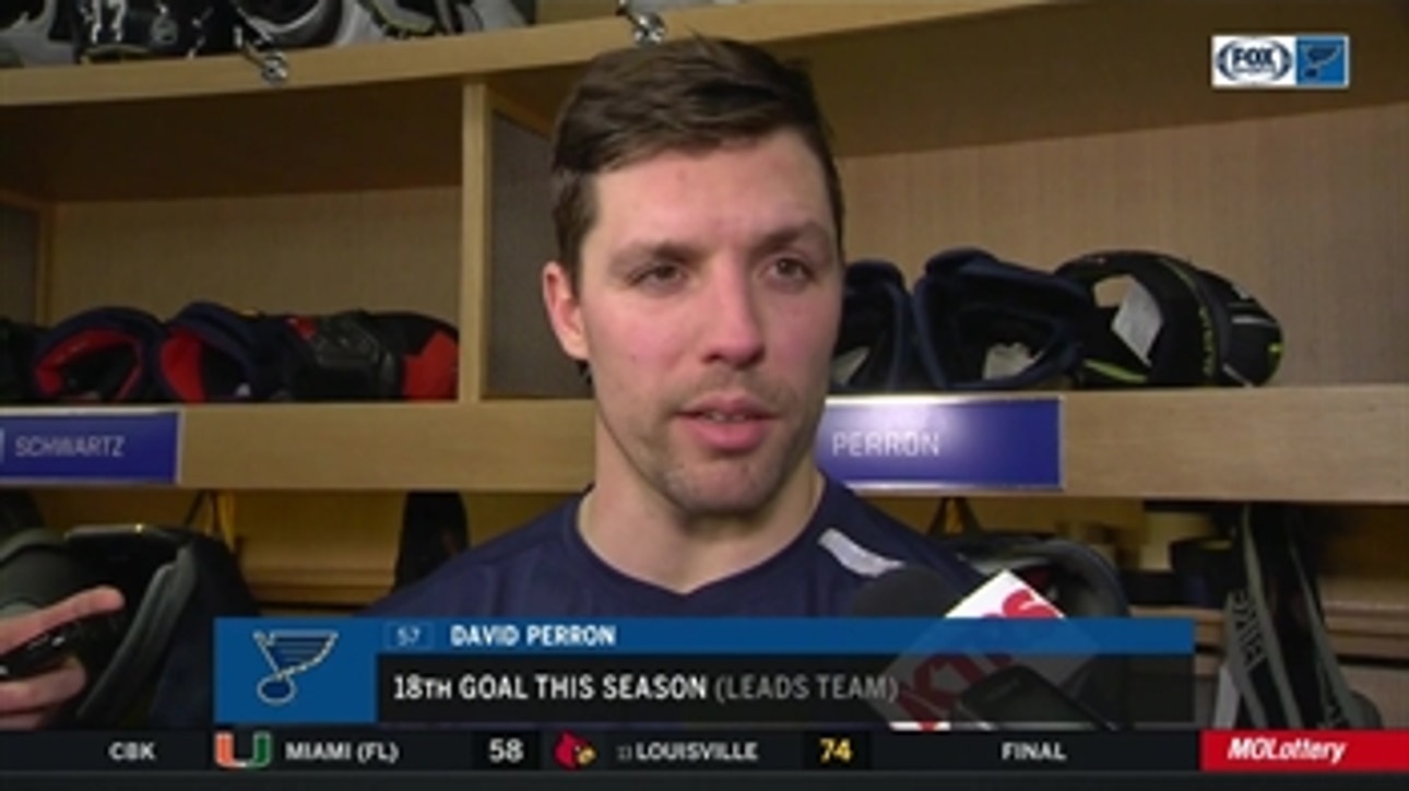 Perron: Blues' win over Sharks was 'a step in the right direction'